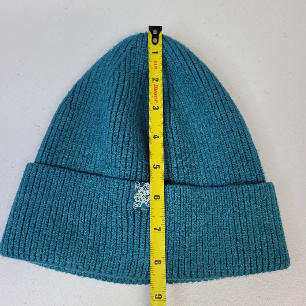 Vera Bradley Womens Ribbed Beanie Teal Blue Knit Soft Winter Hat RN 156007 - Picture 8 of 8